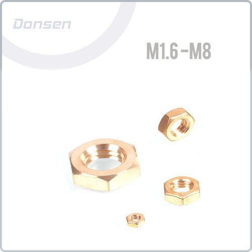 Factory For Sleeve Anchors -
 Brass Haxagon Thin Nut (Din439 ) Smaller sizes – Donsen