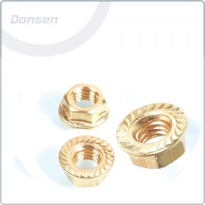 I-Brass Serrated Flange Nuts